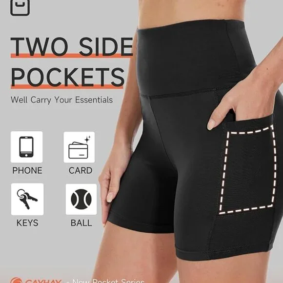 Biker Shorts Women with Pockets - 3